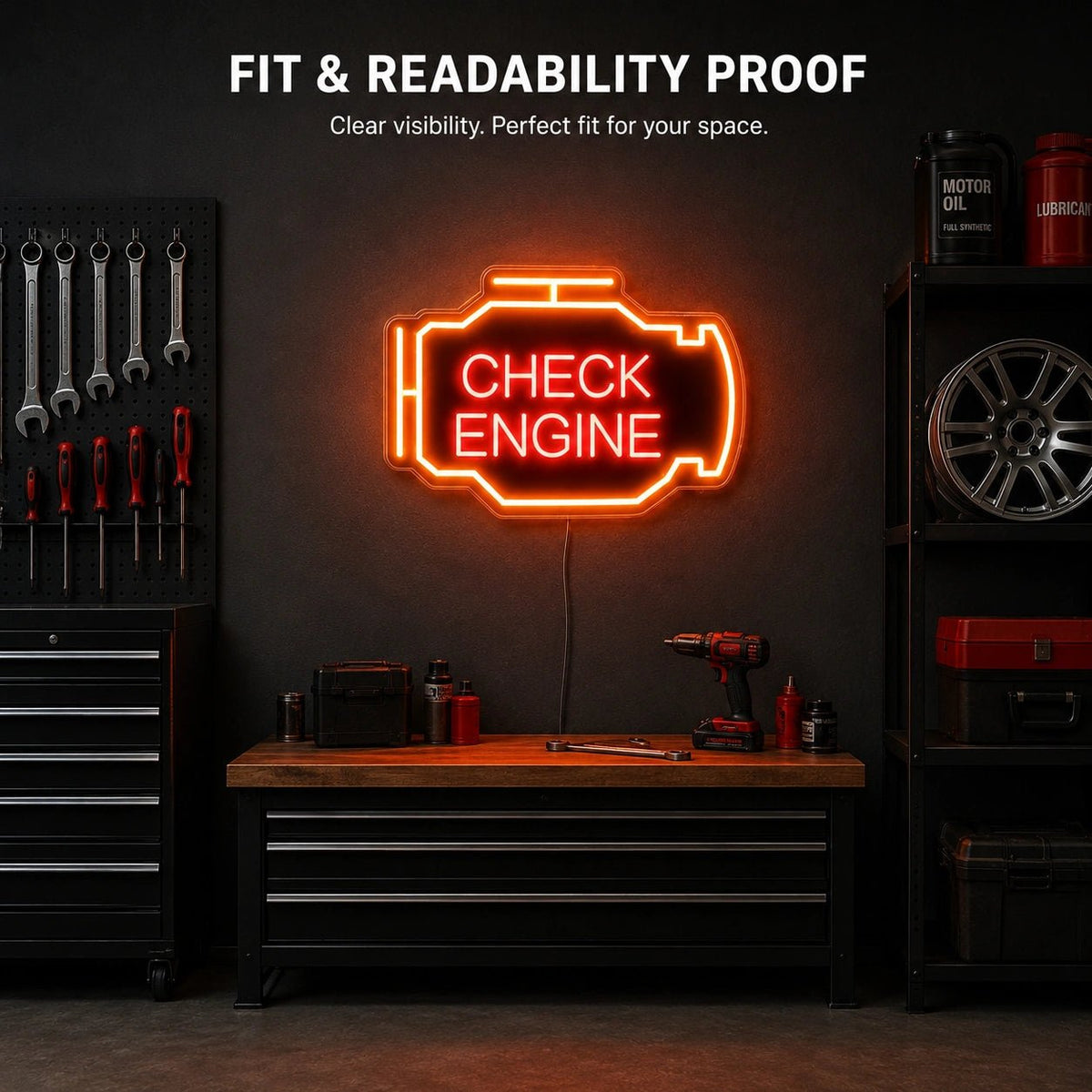 Check Engine Icon LED Neon Sign - Shineneon