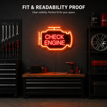 Check Engine Icon LED Neon Sign - Shineneon