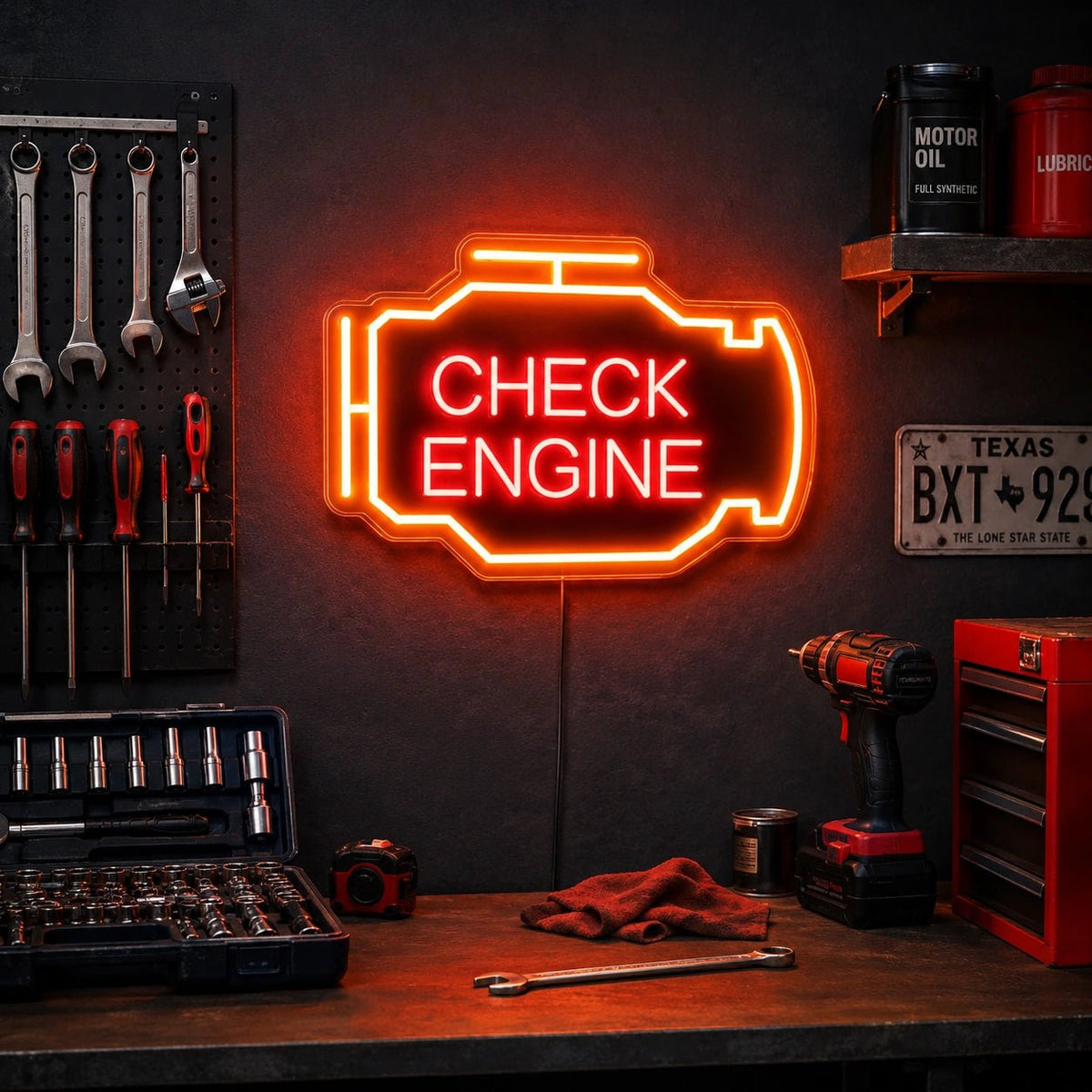 Check Engine Icon LED Neon Sign - Shineneon