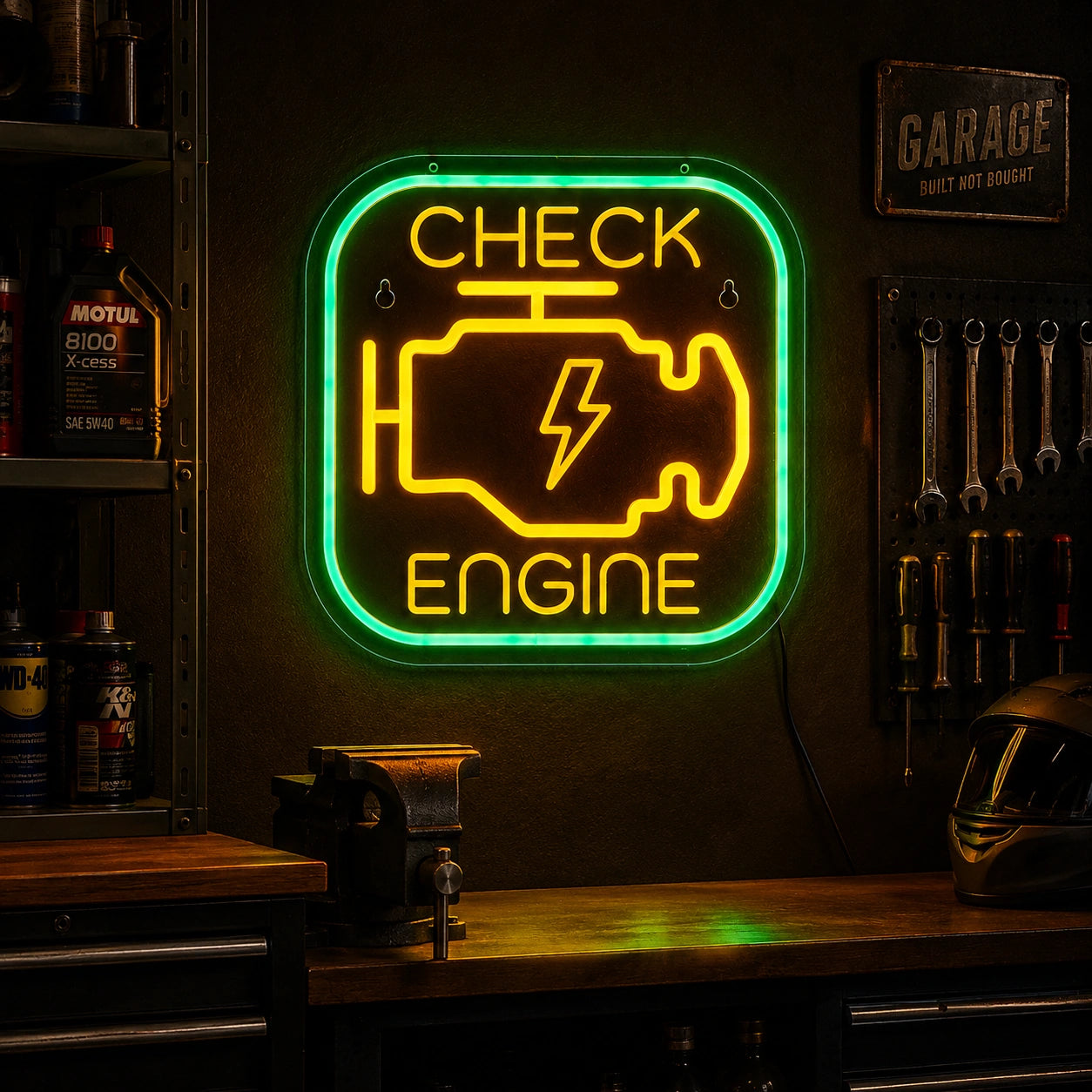Check Engine Lightning LED Neon Sign high-converting product image