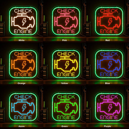 Check Engine Lightning LED Neon Sign - Shineneon
