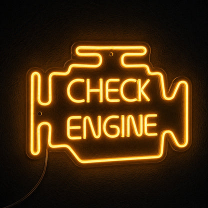 Check Engine Neon Sign Wall Art LED Neon Sign high-converting product image