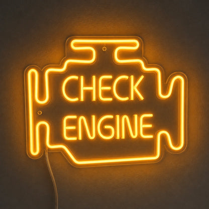 Check Engine Neon Sign Wall Art LED Neon Sign main product image
