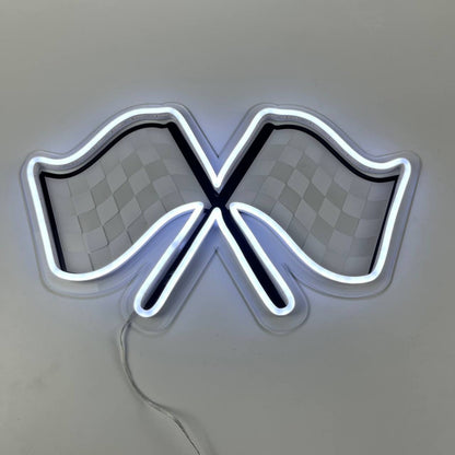 Checkered Flag Decal Printed Neon Light | Shineneon