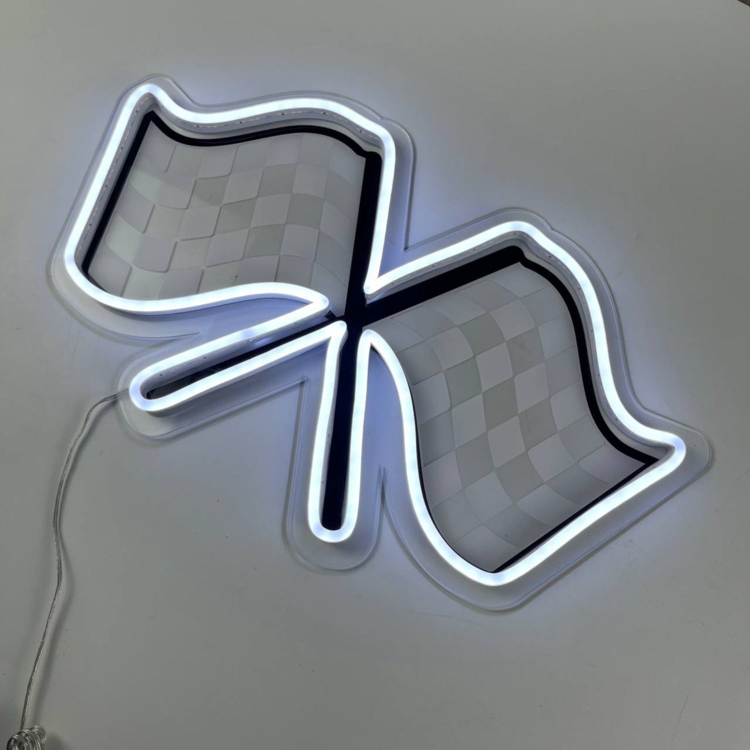 Checkered Flag Decal Printed Neon Light | Shineneon