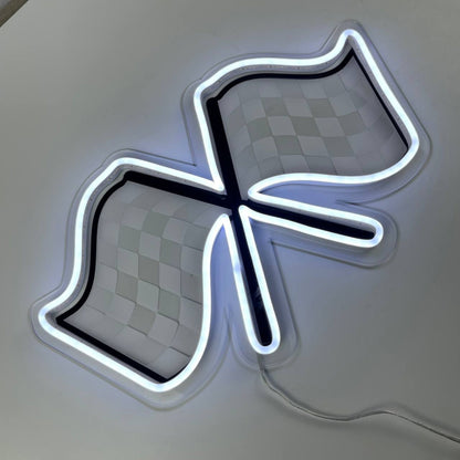 Checkered Flag Decal Printed Neon Light | Shineneon