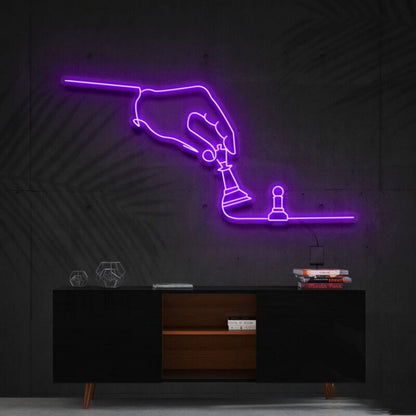 Checkmate Led Neon Sign Fchess And Game Lovers - Shineneon