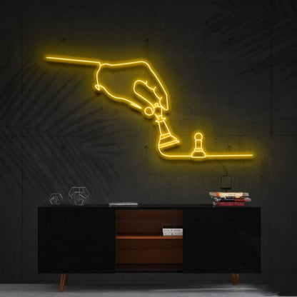 Checkmate Led Neon Sign Fchess And Game Lovers - Shineneon