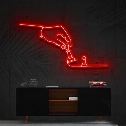 Checkmate Led Neon Sign Fchess And Game Lovers - Shineneon