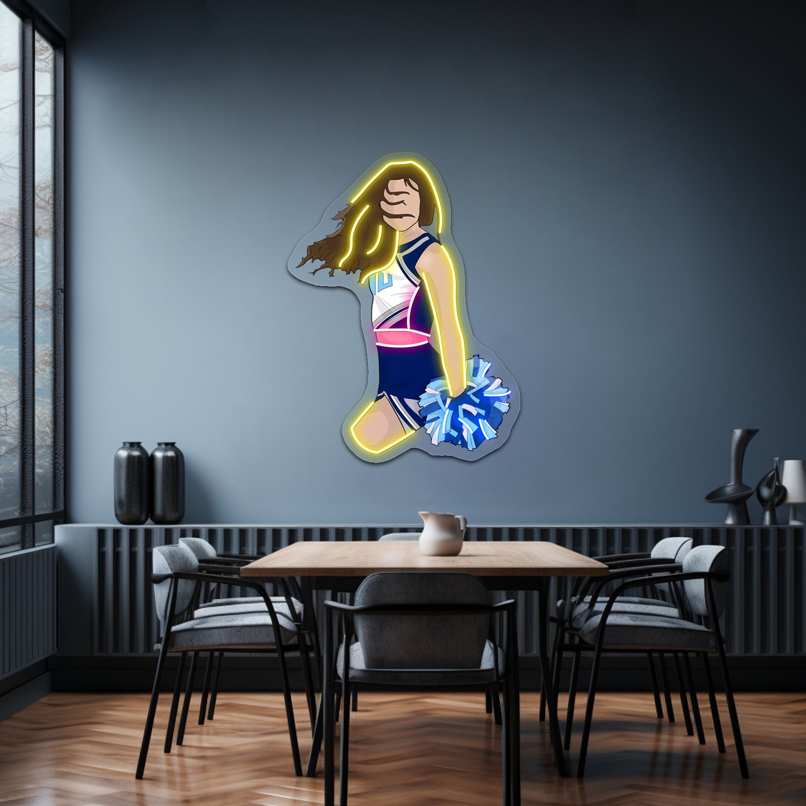 Cheerleader Wave Artwork Business Neon Sign | Shineneon
