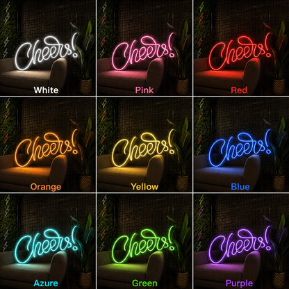Cheers Bar LED Neon Sign - 05 Color Grid