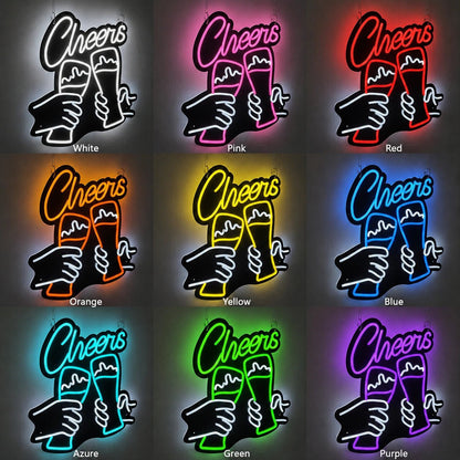 Cheers Beer Glasses LED Neon Sign - Shineneon