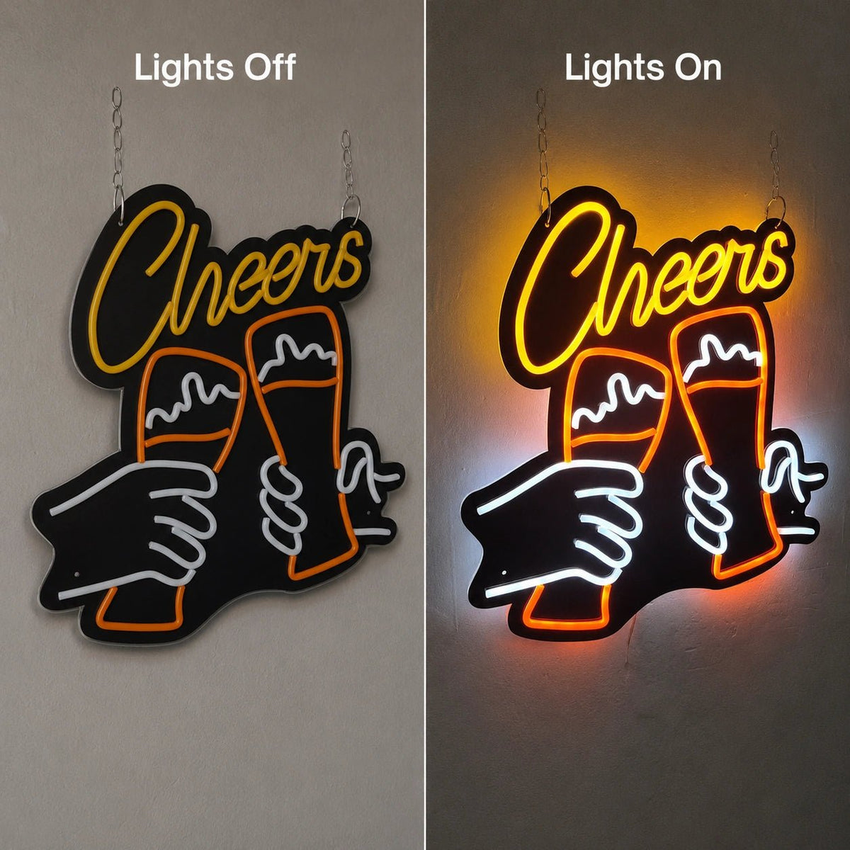 Cheers Beer Glasses LED Neon Sign - Shineneon