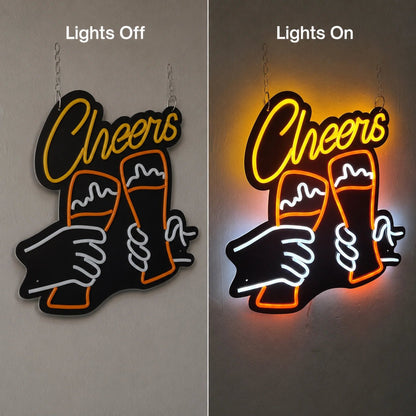 Cheers Beer Glasses LED Neon Sign - Shineneon