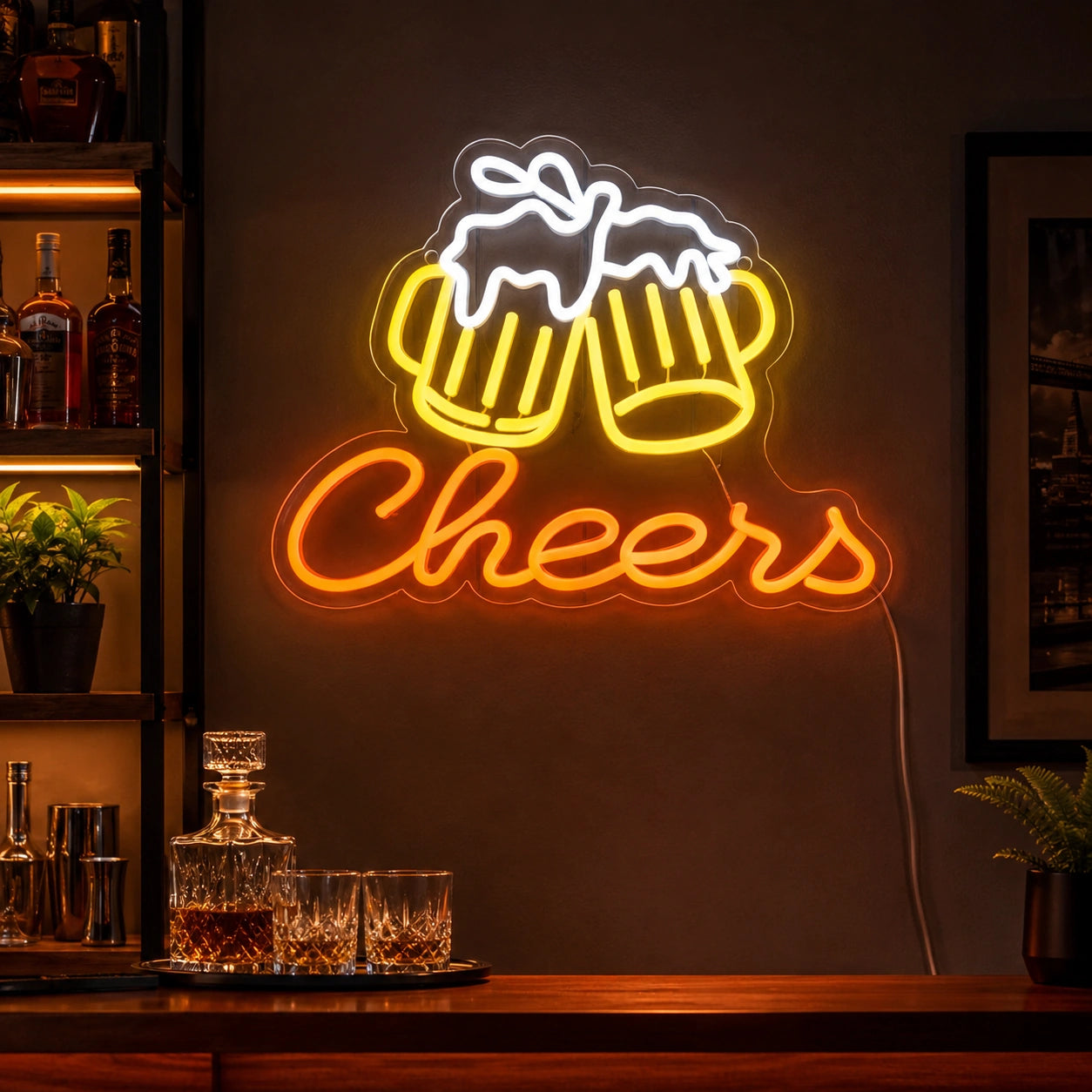 Cheers Beer Mug Neon Sign LED Neon Sign high-converting product image