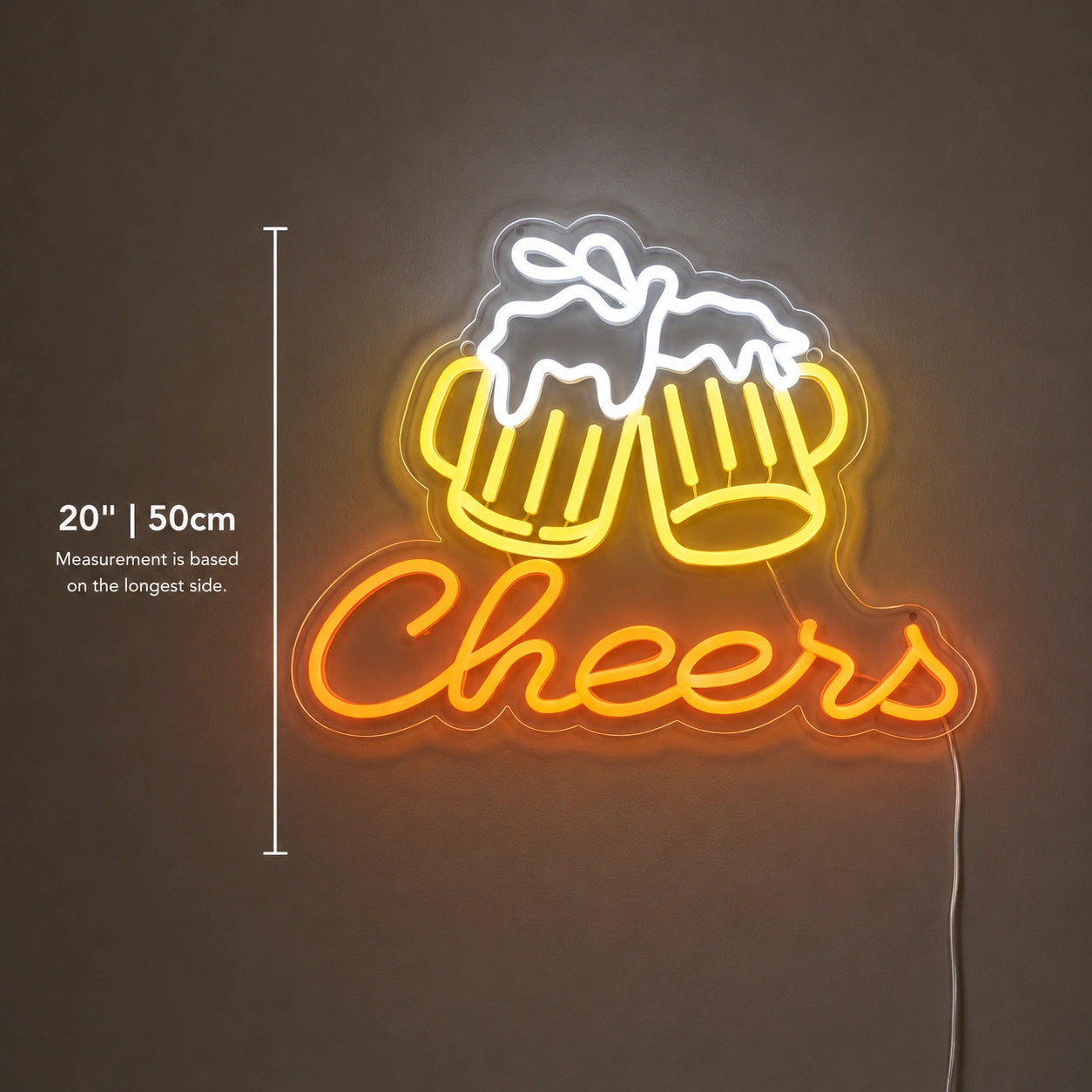 Cheers Beer Mug Neon Sign LED Neon Sign size image