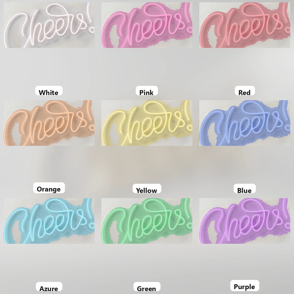 Cheers Business LED Neon Sign - 05 Color Grid