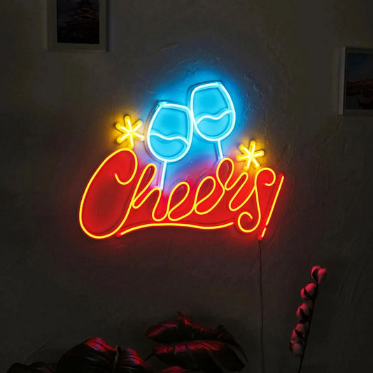 Cheers Champagne Led Sign Business Neon Signs