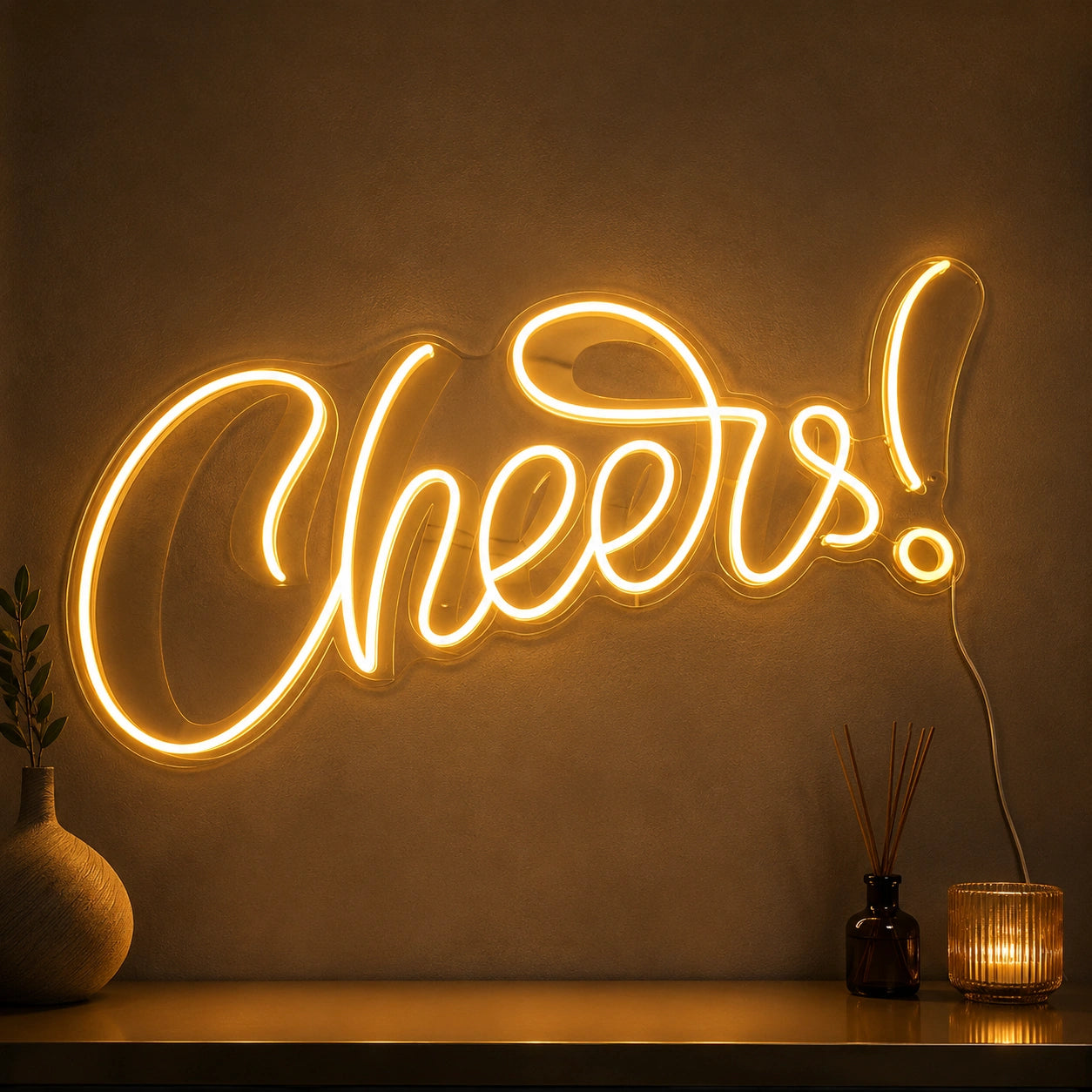 Cheers Champagne Neon Sign LED Neon Sign high-converting product image