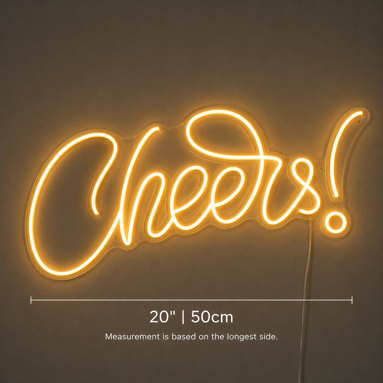 Cheers Champagne Neon Sign LED Neon Sign size image