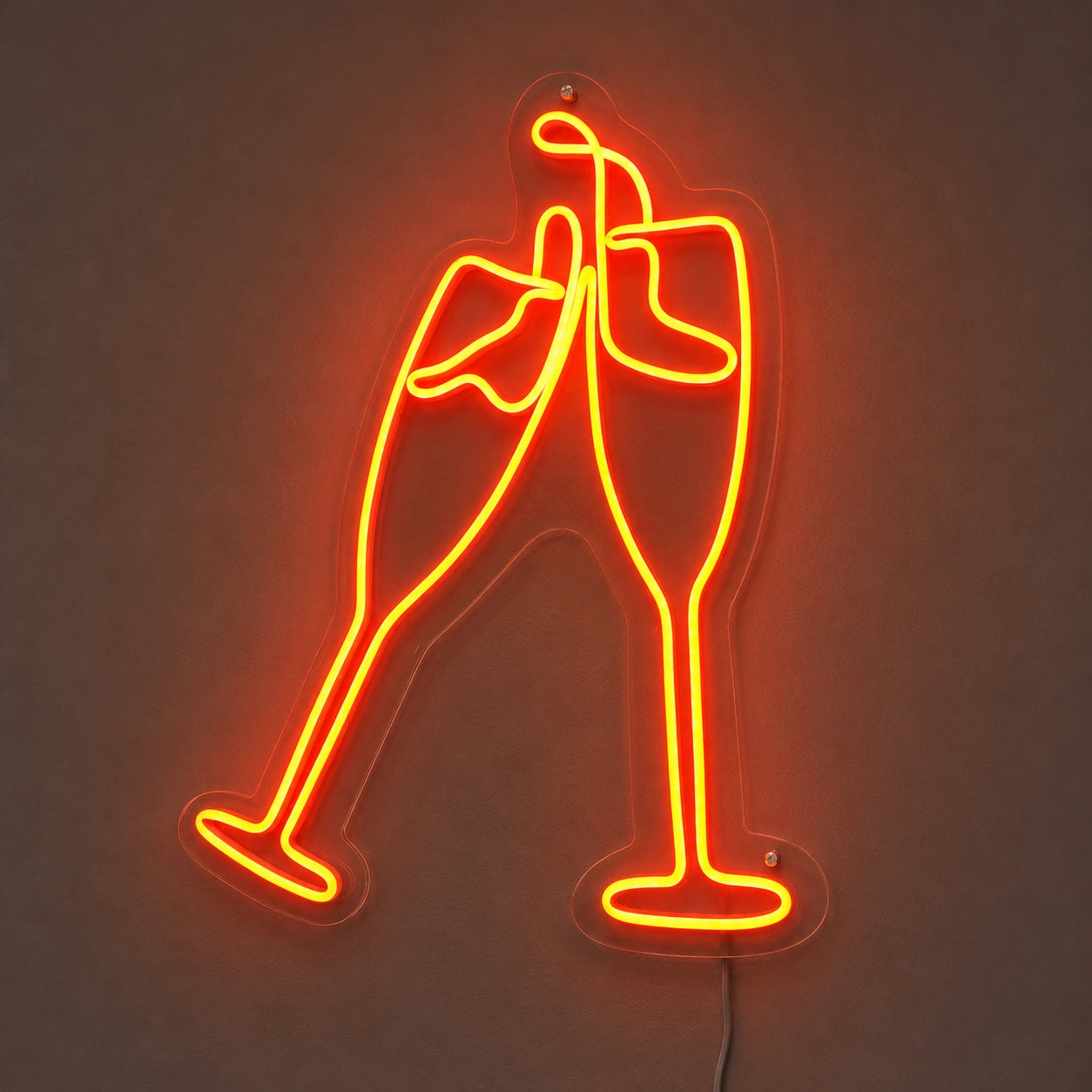 Cheers Champagne Neon Sign Wall Art LED Neon Sign main product image
