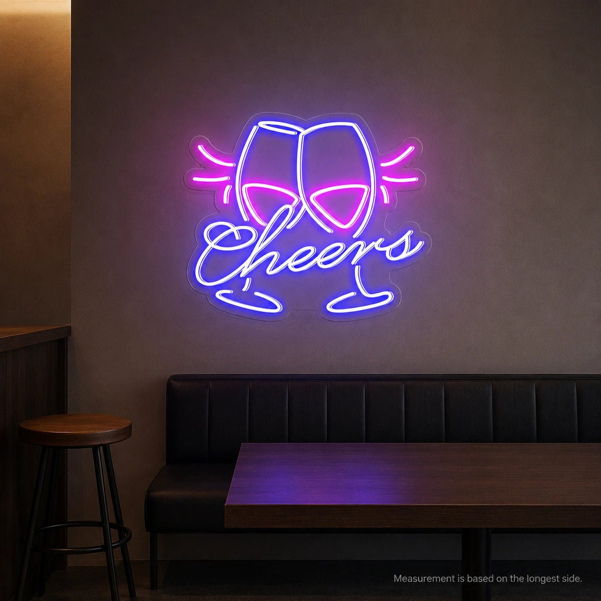 Cheers Clinking Wine Glasses LED Neon Sign - Shineneon