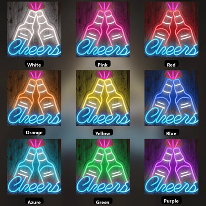 Cheers LED Neon Sign Home Wall Art Wall Neon Sign - 05 Color Grid