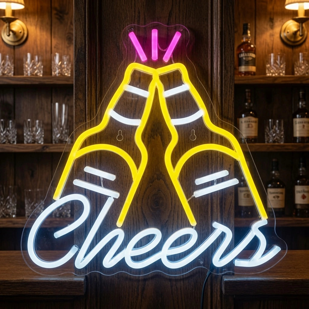 Cheers LED Neon Sign Wall Decor - 03 Real Lifestyle Scene
