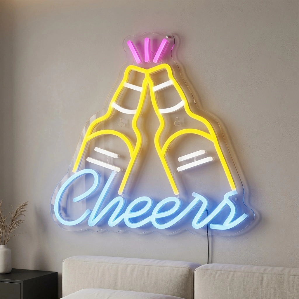 Cheers LED Neon Sign Wall Decor - 04 Size Image