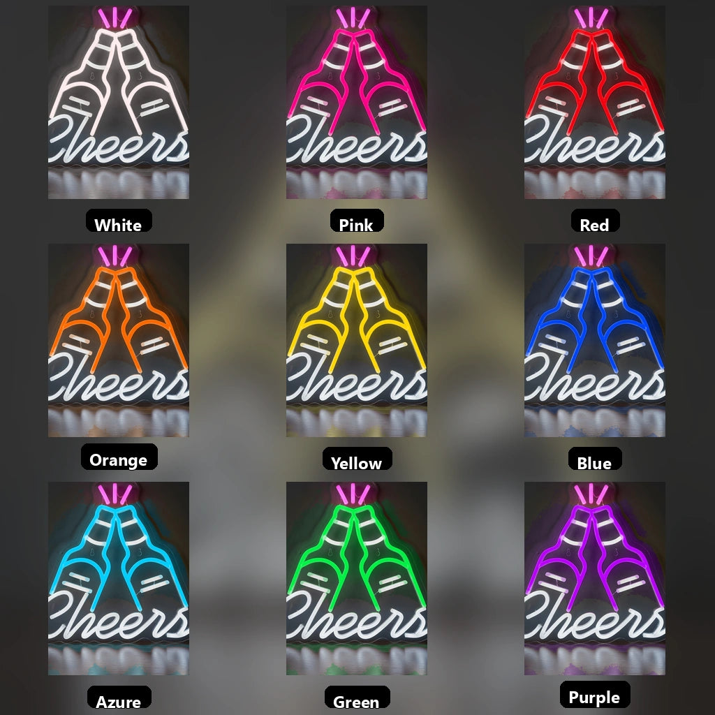 Cheers LED Neon Sign Wall Decor - 05 Color Grid