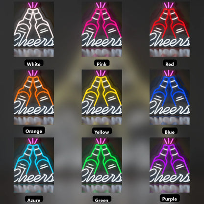Cheers LED Neon Sign Wall Decor - 05 Color Grid