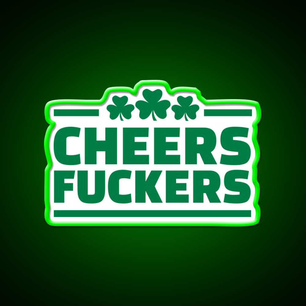 Cheers Lovers Irish Shamrock Beer Bar Decor Led Neon Sign Rgb Color - LED neon sign view 8