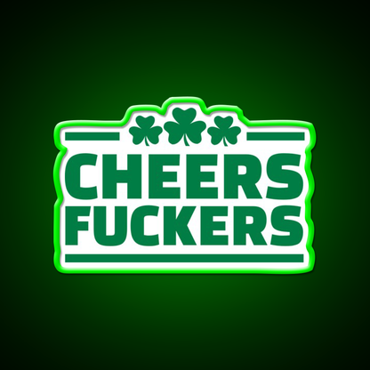 Cheers Lovers Irish Shamrock Beer Bar Decor Led Neon Sign Rgb Color - LED neon sign view 8