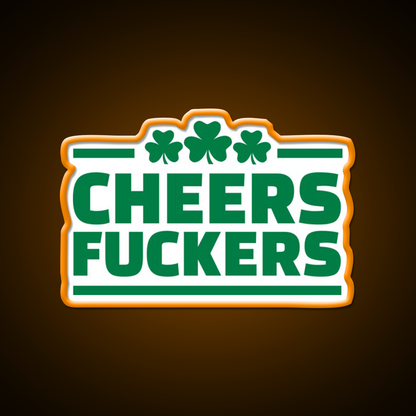 Cheers Lovers Irish Shamrock Beer Bar Decor Led Neon Sign Rgb Color - LED neon sign view 6
