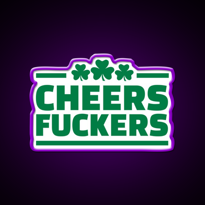 Cheers Lovers Irish Shamrock Beer Bar Decor Led Neon Sign Rgb Color - LED neon sign view 9