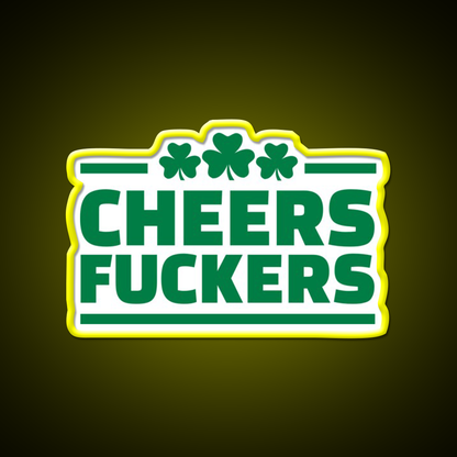 Cheers Lovers Irish Shamrock Beer Bar Decor Led Neon Sign Rgb Color - LED neon sign view 7