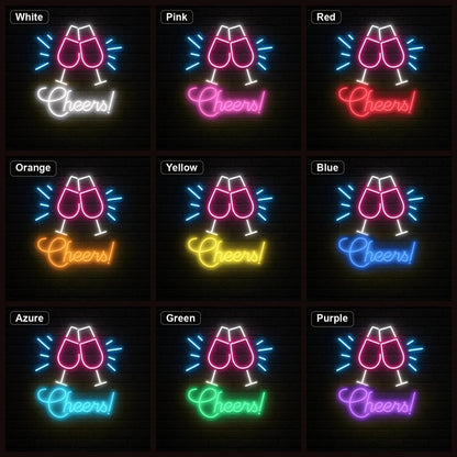 Cheers Man Cave LED Neon Sign Home Bar Wall Decoration - Shineneon