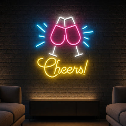 Cheers Man Cave LED Neon Sign Man Cave Neon Sign real lifestyle scene
