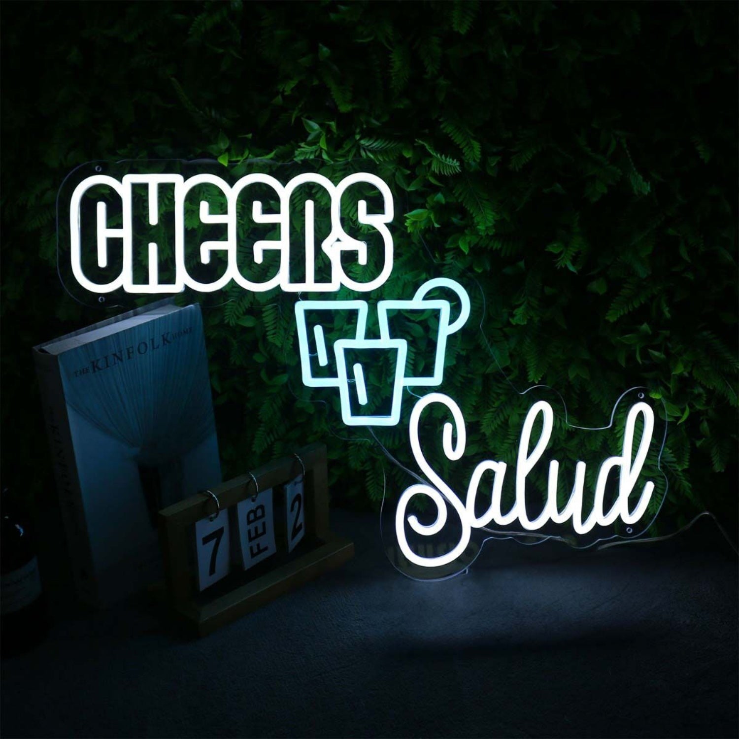 Cheers Salud White Custom Neon Sign | Shineneon