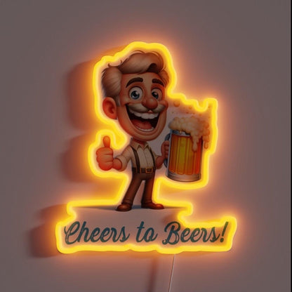 Cheers To Beers Rgb Led Neon Sign - Shineneon