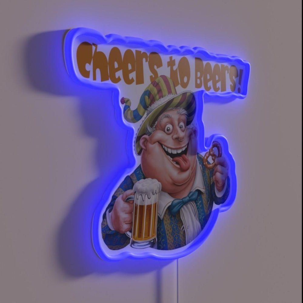 Cheers To Beers Rgb Led Neon Sign Bar Art - Shineneon