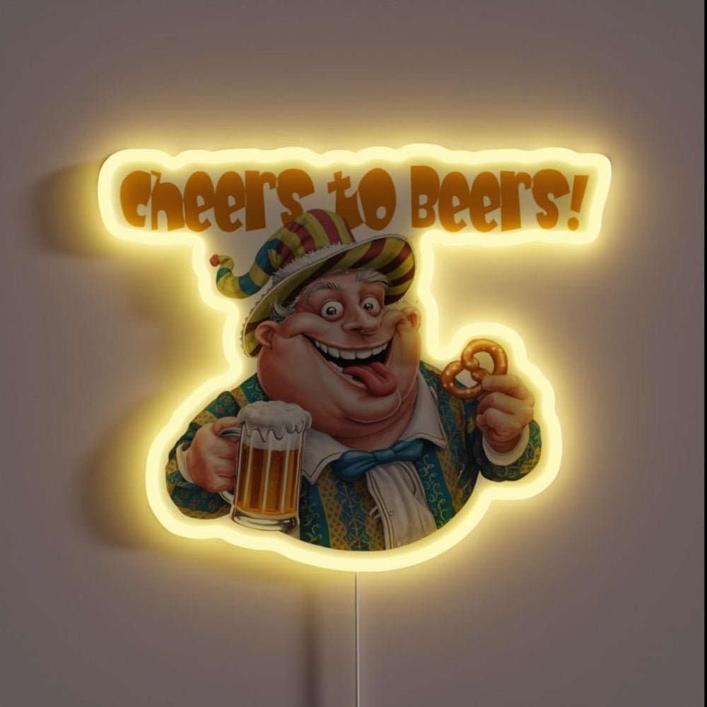 Cheers To Beers Rgb Led Neon Sign Bar Art - Shineneon
