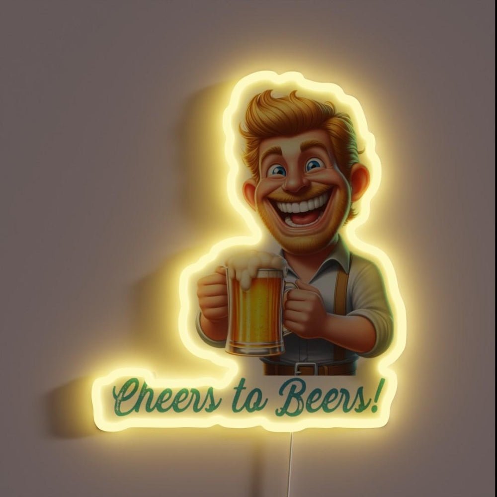 Cheers To Beers Rgb Led Neon Sign Bar Uv Printed Decor - Shineneon