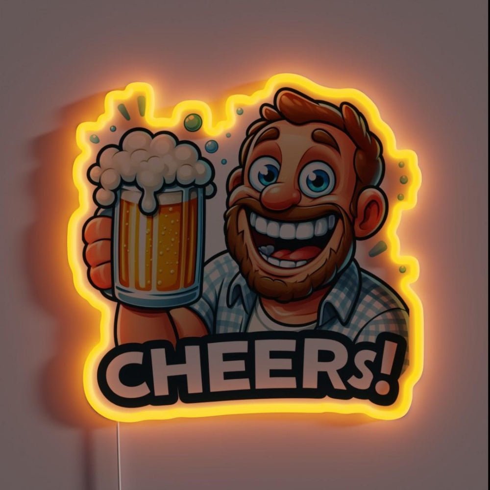 Cheers To Beers Rgb Led Neon Sign Bar Uv Wall Decor - Shineneon