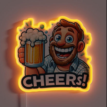 Cheers To Beers Rgb Led Neon Sign Bar Uv Wall Decor - Shineneon
