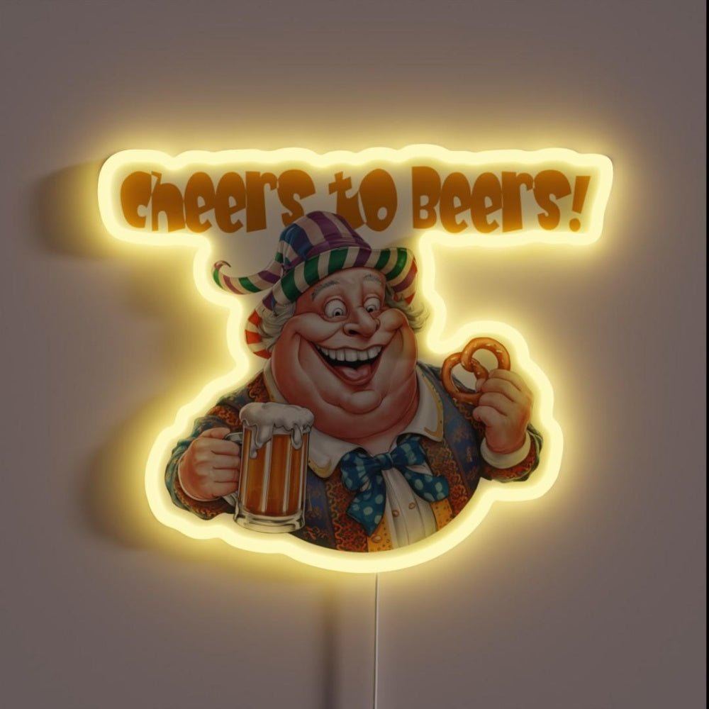 Cheers To Beers Rgb Led Neon Sign Bar Wall Decor - Shineneon