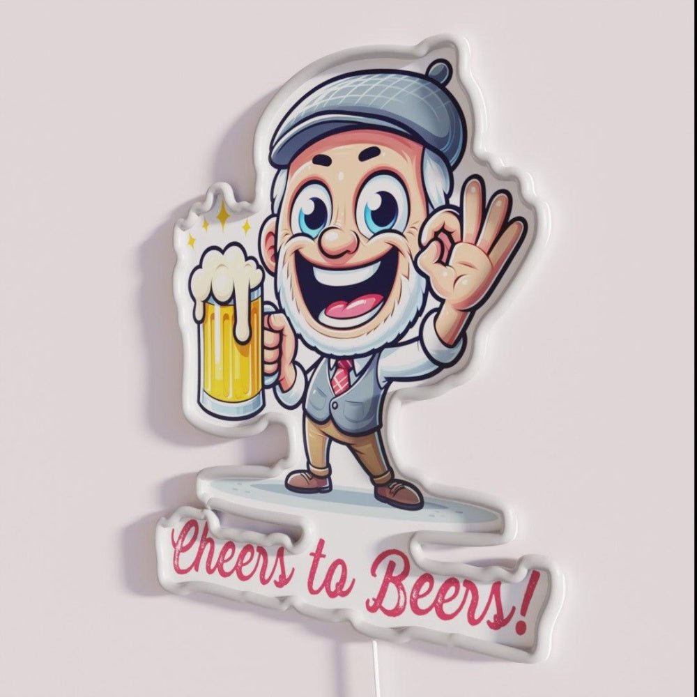 Cheers To Beers Rgb Led Neon Sign Restaurant Wall Art - Shineneon