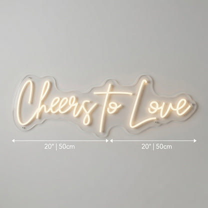 Cheers To Love LED Neon Sign - 04 Size Image