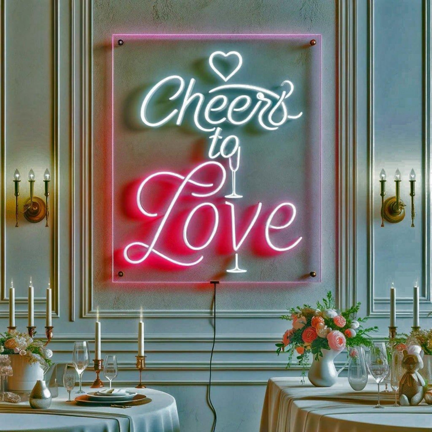Cheers To Love Led Neon Sign Wedding Decor | Shineneon