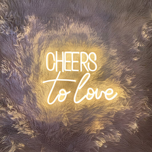 Cheers To Love Led Sign